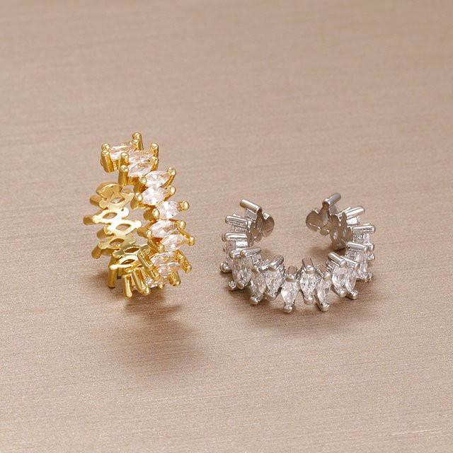 Maodane Earcuff Clips, Zirkonia, Gold, Damen - Bild 1