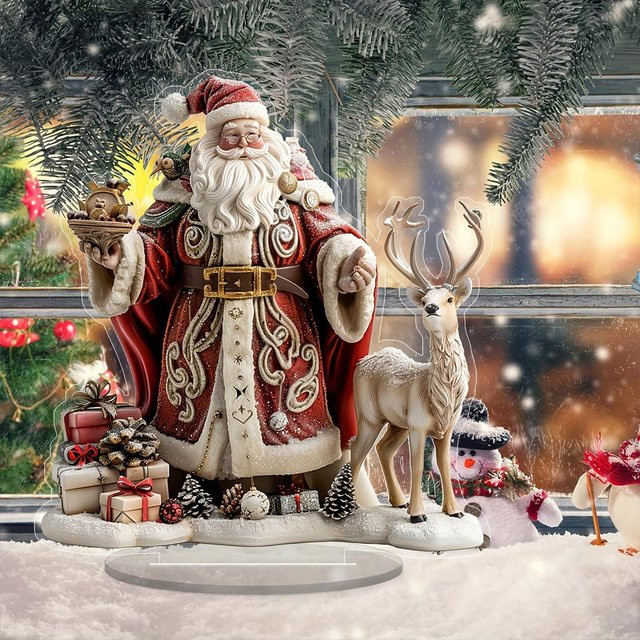 Vinde Home Weihnachtsmann Weihnachtsdekoration als stehende Figur in Ziegelrot - Bild 1