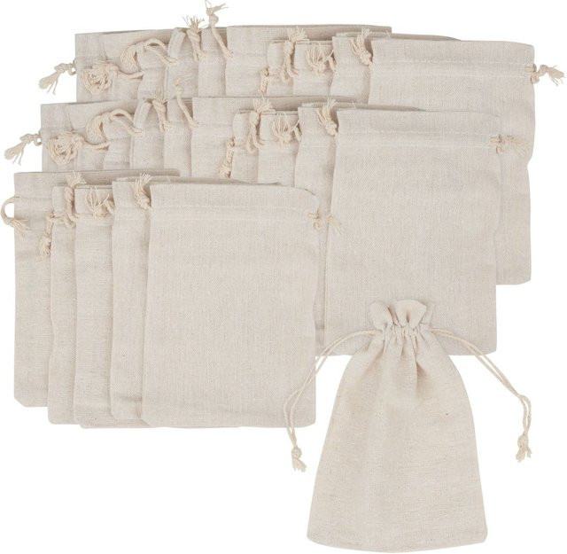 VBS Jutebeutel in Beige aus Baumwolle und Polyester für Adventskalender, 25 Stück, Breite: 11 cm, Höhe: 16 cm - Bild 1