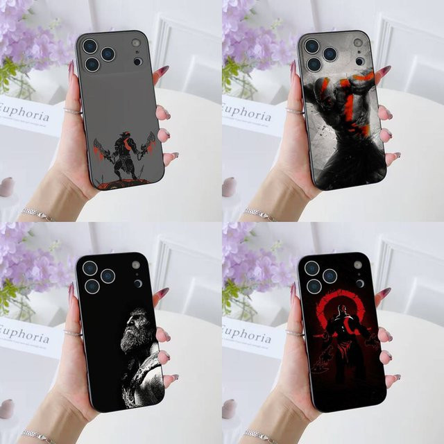 Handyhülle God of War aus weichem Silikon für iPhone Modelle in Schwarz - Bild 1