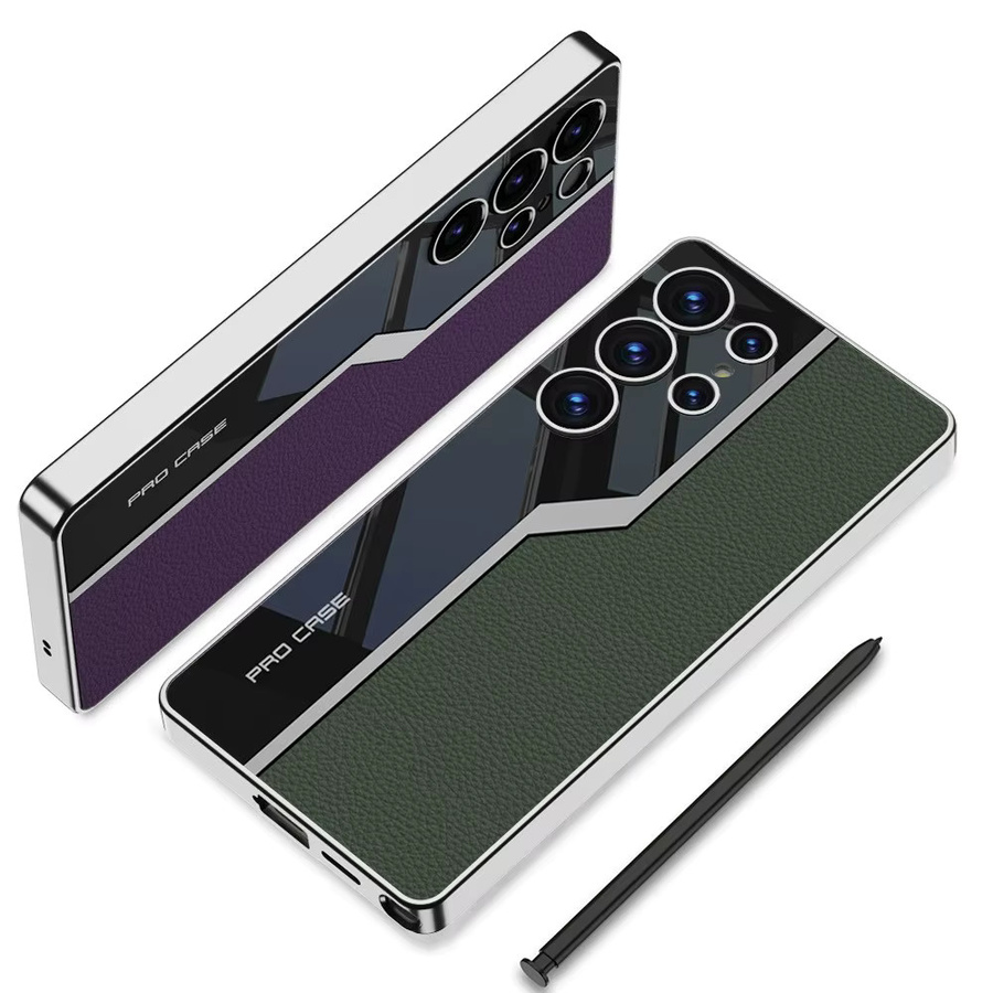 Leder Schutzhülle mit Auto Design für Samsung Galaxy S25 Ultra Plus, S24 und S23 Ultra in Purple - Bild 3