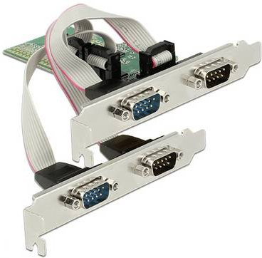 Delock PCI Express Karte zu 4 x Seriell RS-232 PCIe Karte in Silber (89557) - Bild 1