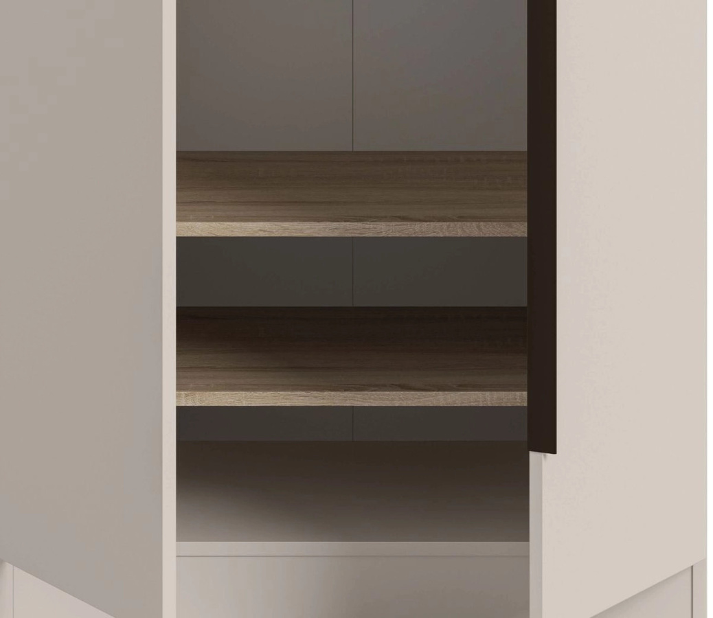 Kleiderschrank Swan 2-türig in Kaschmir, modern, B/H: 80 x 181 cm - Bild 4