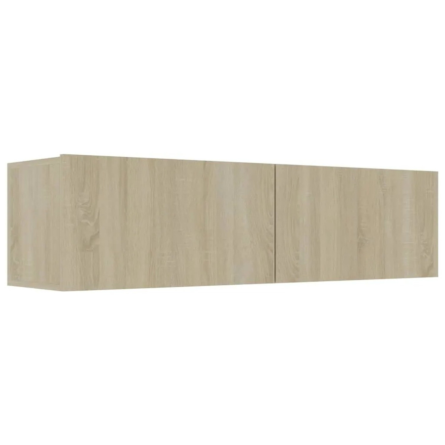 vidaXL TV-Schrank aus Holzwerkstoff in Sonoma-Eiche und Beige, Wandmontage, B/T/H: 120 x 30 x 30 cm - Bild 2