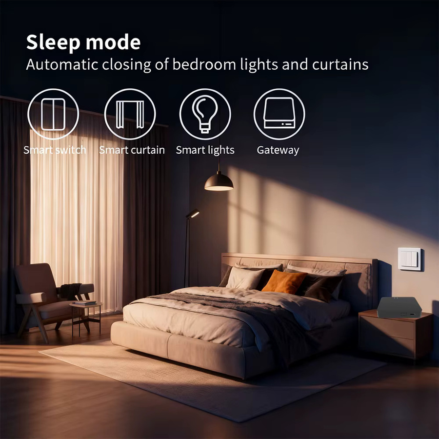 Wesense Multimode-Hub 2-in-1 Smart-Gateway mit 2,4G WLAN, ZigBee und Bluetooth in Schwarz für Tuya, Alexa und Google Voice zur intelligenten Haussteuerung - Bild 2