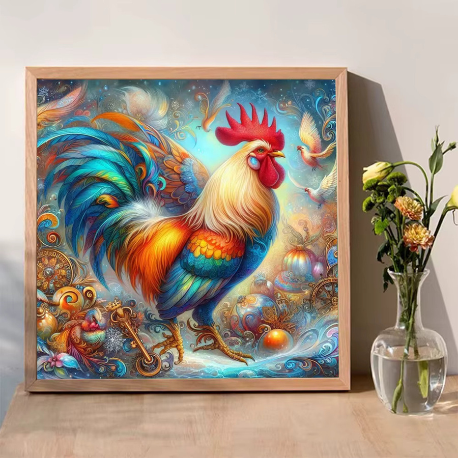 Evershine DIY Diamant Malerei Hahn Tier Mosaik aus Acryl in Multicolour, B/H: 20 x 20 cm - Bild 3