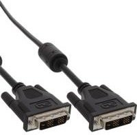 InLine DVI-D Kabel digital 18+1 St/St Single Link mit 2 Ferriten in Schwarz, Länge: 10 m - Bild 1