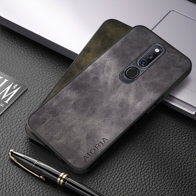 Luxus Handyhülle aus PU-Leder für Oppo F11 Pro und Oppo F11 in Grau - Bild 1