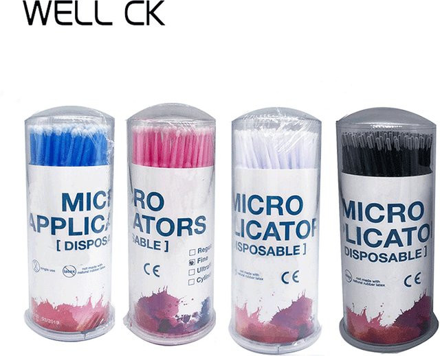Well CK Mikro-Bürsten Applikatoren, 100 Stück, Zahnmedizinische Einweg-Mikrobürsten - Bild 1