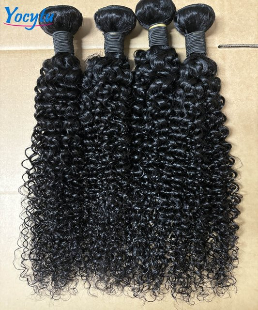 YOCYTU Kinky Curly Bundles, 24 Zoll, Brasilianisches Echthaar, Lockig, Unisex - Bild 1