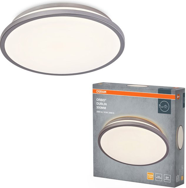 OSRAM Orbis Dublin LED-Deckenleuchte in Silber mit 2000 Lumen und 16W - Bild 1