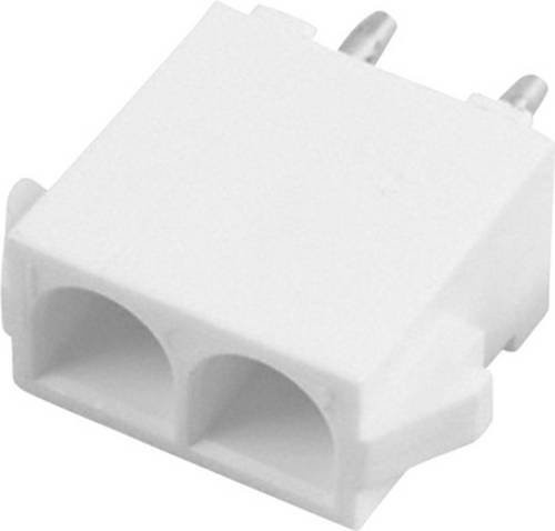TE Connectivity Universal-MATE-N-LOK Stiftgehäuse-Platine in Weiß, Rastermaß: 6,35 mm, Polzahl Gesamt, Artikelnummer: 350786-1 - Bild 1