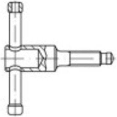 TOOLCRAFT Knebelschraube M20 DIN 6306 aus Stahl brüniert Schwarz Länge: 90 mm - Bild 1