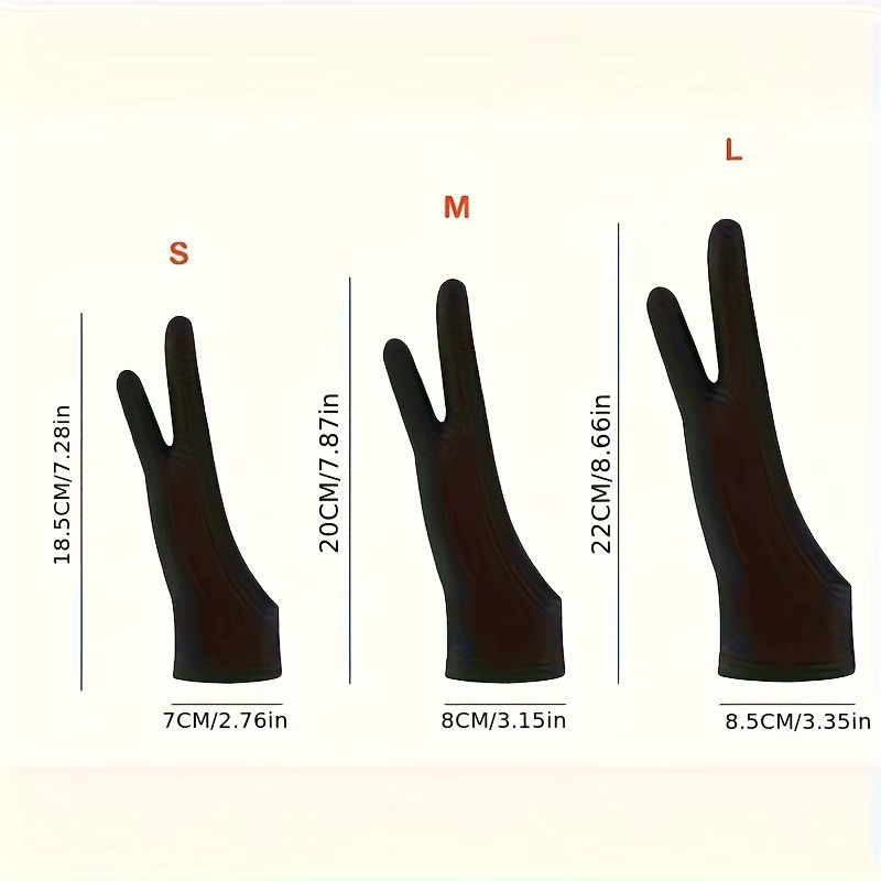 Schutzhandschuhe für Malerei und Skizzen in Schwarz mit Zwei-Finger-Design zur Vermeidung von Schmutz und Schweiß - Bild 3