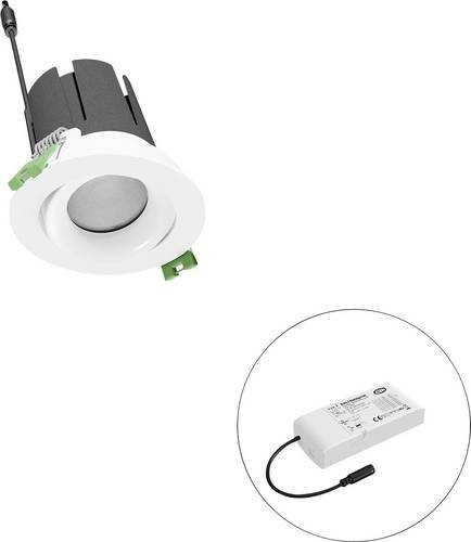 EVN LED-Deckenstrahler in Weiß, verstellbarer Einbaustrahler in runder Form - Bild 1