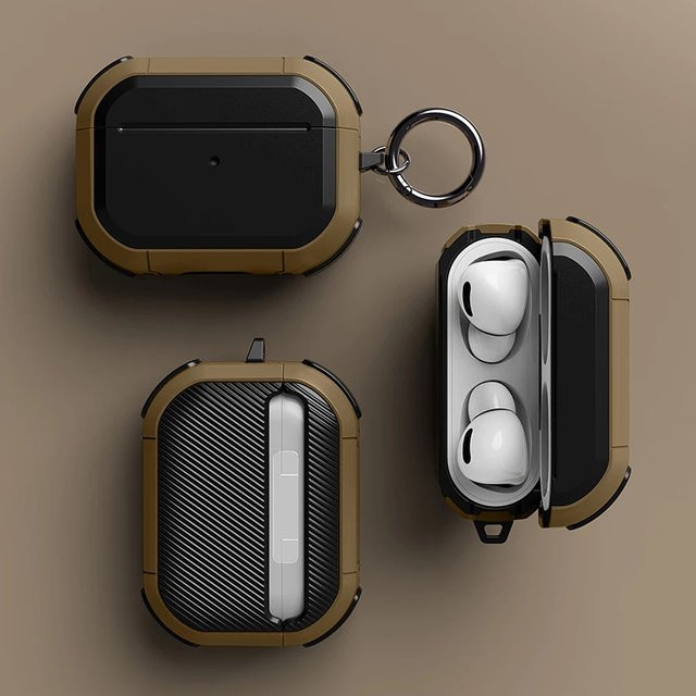 Apple Schutzhülle für AirPods Pro 1 & 2 sowie AirPods 3 aus TPU in Weiß mit Schlüsselbund - Bild 1