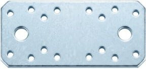 Industrial Quality Supplies Flachverbinder ART 81503 aus Edelstahl in Silber, B/T/H: 96 x 35 x 2 mm - Bild 1