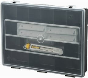 Stanley Klingen-Promopack mit 18mm Snap-Off Klingen aus Carbonstahl in einer transparenten Sortimentsbox - Bild 1