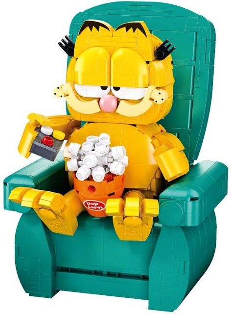 SLUBAN Garfield Katzen-Sofa Bausteine DIY-Modell Set als Desktop-Deko und Lernspielzeug - Bild 1