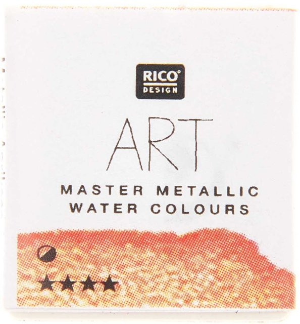 Rico Design ART Master Metallic Aquarellfarbe Aprikose im halben Näpfchen - Bild 1