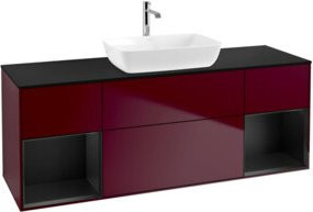 V&B Waschtischunterschrank Finion in Blau glänzend, Breite: 160 cm, Tiefe: 50,1 cm, Höhe: 50,1 cm - Bild 1