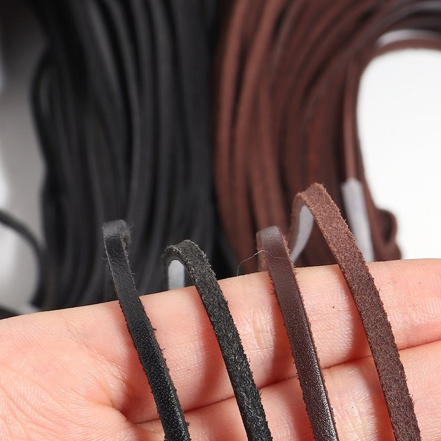 Lederschnur Leder, 2 mm, Schwarz, Unisex - Bild 1
