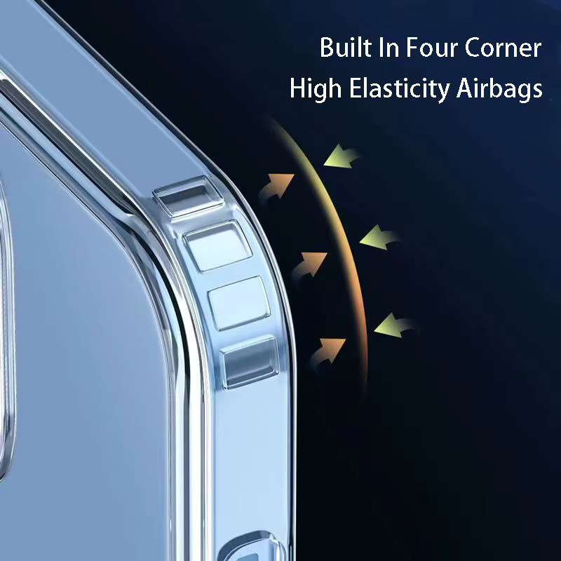 Transparente MagSafe kompatible Schutzhülle mit magnetischer kabelloser Ladefunktion für iPhone 11 12 13 14 15 Pro Max Mini X XR 7 8 Plus SE aus Acryl - Bild 5