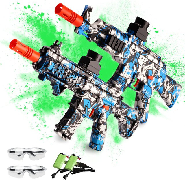 Yuizukeot Gel-Ballblaster, elektrische Auto-Fire-Spritzpistole, 2er-Pack, ab 14 Jahre - Bild 1