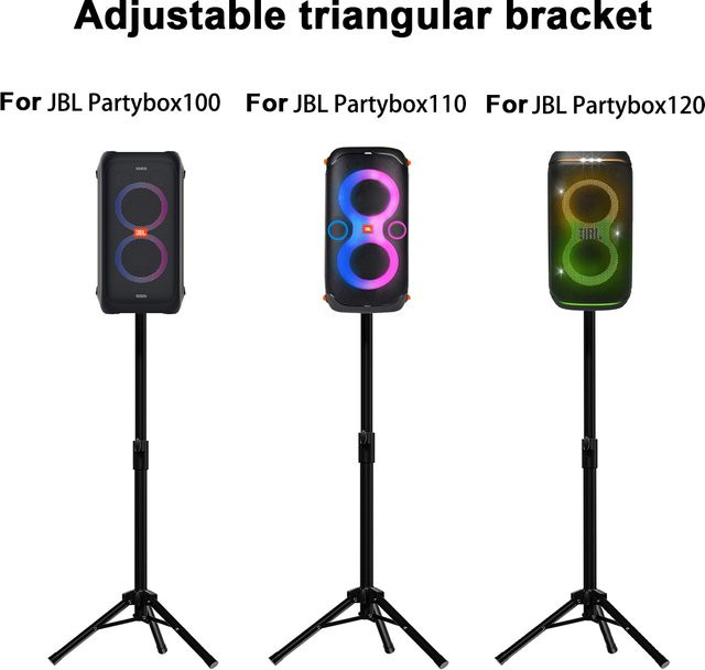 Höhenverstellbares Lautsprecherstativ für JBL Partybox 100, 110 und 120 in Schwarz - Bild 1