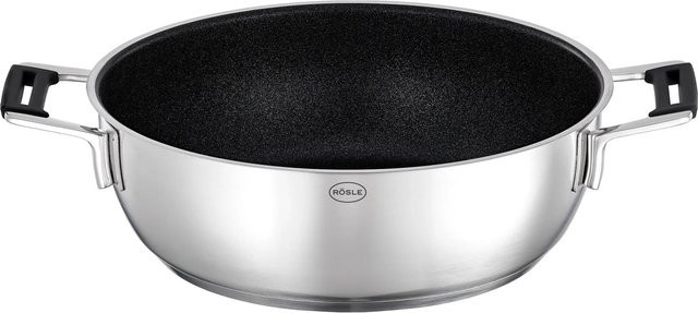 Rösle Servierpfanne Silence Pro ProResist in Silber/Schwarz, Durchmesser: 28 cm - Bild 1