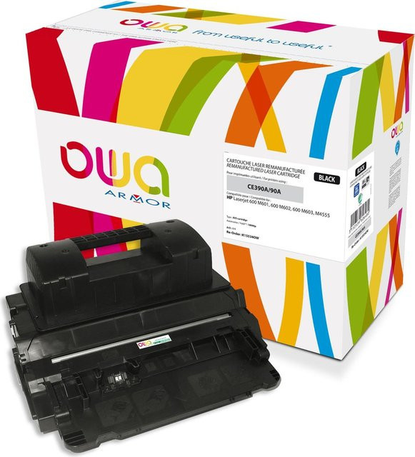Armor Tonerpatrone Schwarz kompatibel mit HP CE390A für HP LaserJet Enterprise 600 M602dn, 600 M602m, 600 M602n, 600 M602x, M4555 MFP und M603xh - Bild 1