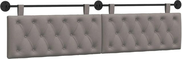 vidaXL Wandmontiertes Polsterpaneel aus Stoff in Taupe, B/H/T: 210 x 55 x 7 cm - Bild 1