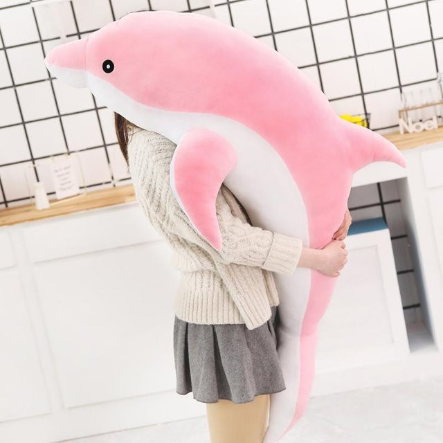 Kawaii Delfin Plüschtier, rosa, 30cm - Bild 1