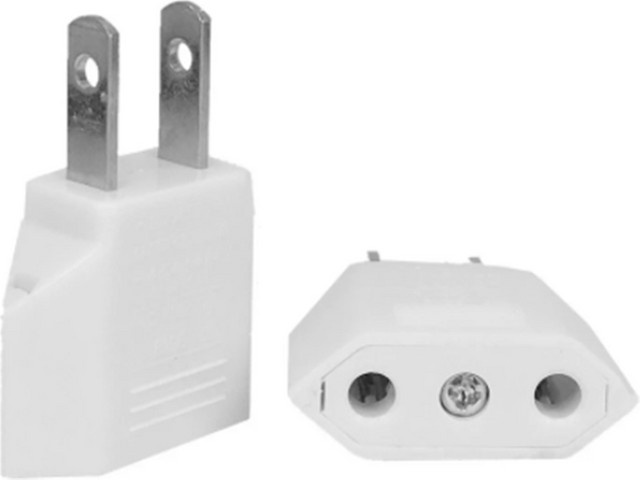 Fengyidz Steckadapter von EU auf US mit 2-Pin 4,0mm in Weiß - Bild 1