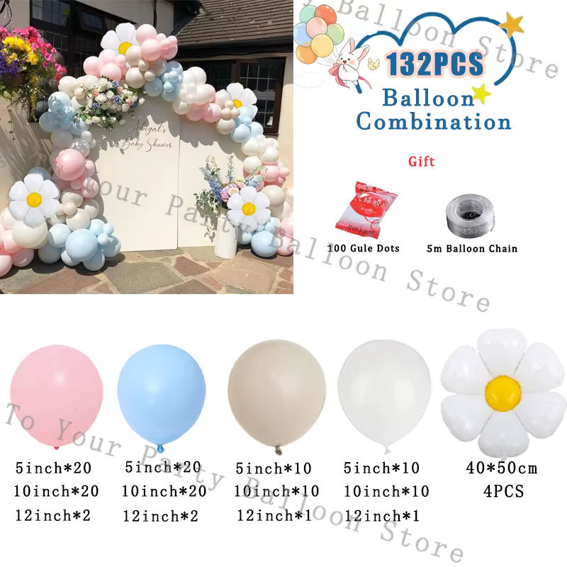 Ballon Girlande Bogen Kit zur Geschlechtsenthüllung mit Macaron rosa und blau Ballons sowie Sonnenblumen Folienballons für Baby Shower und Geburtstagsdekorationen - Bild 2