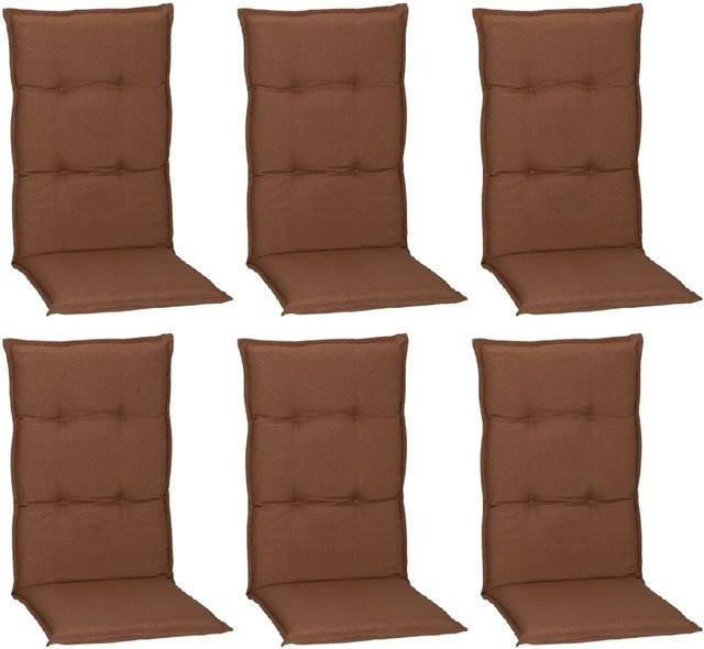 Beo Sitzauflage Tolonaro für Hochlehner 6er-Set Dunkelbraun - Bild 1