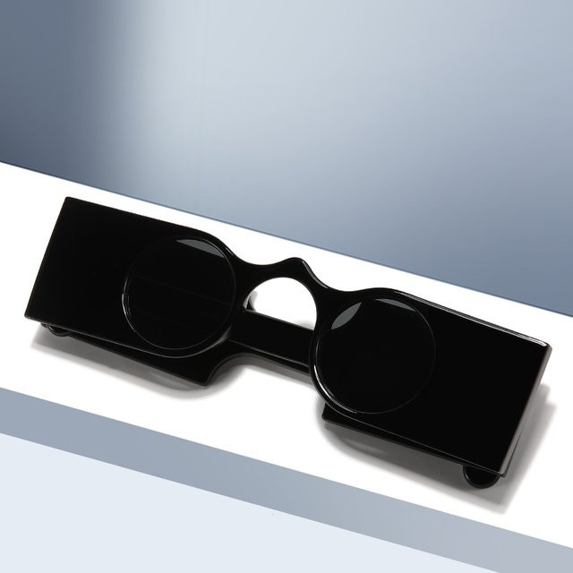 Glazzy Sonnenbrille, Damen, Vollrand, rund, Kunststoff, schwarz - Bild 1