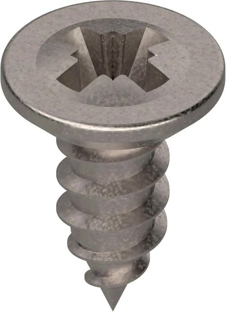 Blum Blechschraube Senkkopf Pozidriv PZ2 aus Stahl, Farbe: Silber, Durchmesser: 3,5 mm, Länge: 9,5 mm, vernickelt - Bild 1