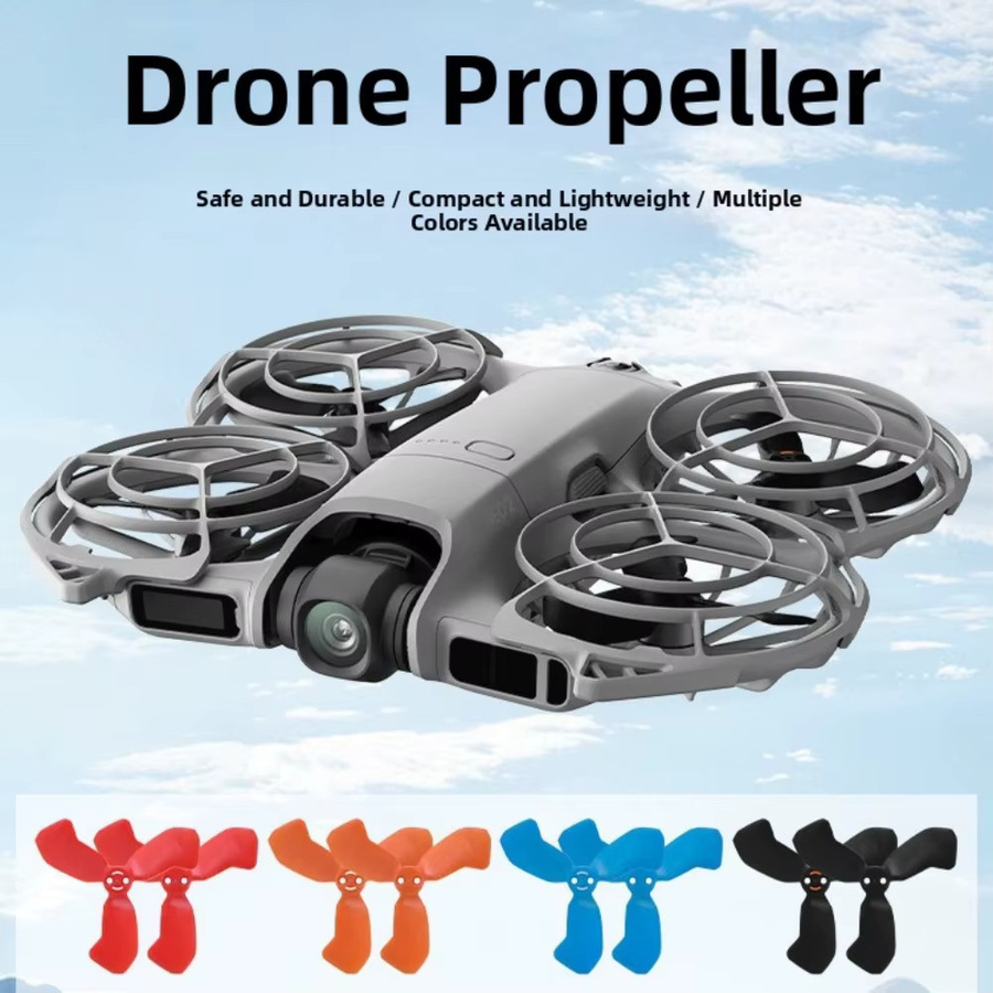 DJI NEO 2 Ersatzpropeller Set mit 3-Blatt-Design in Multicolor und Rot, geräuscharmes Propellerzubehör - Bild 2