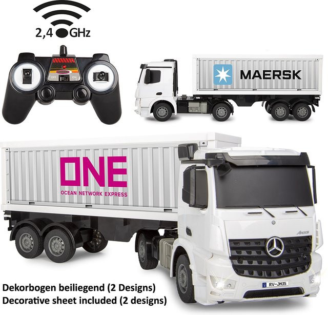 JAMARA Mercedes-Benz Arocs Container LKW ferngesteuert 1:26 weiss ab 6 Jahren - Bild 6
