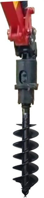 HZC Power Hydraulischer Erdbohrer HEB300 aus Stahl in Schwarz mit 300 mm Bohrerdurchmesser für HZC Power Minibagger - Bild 1
