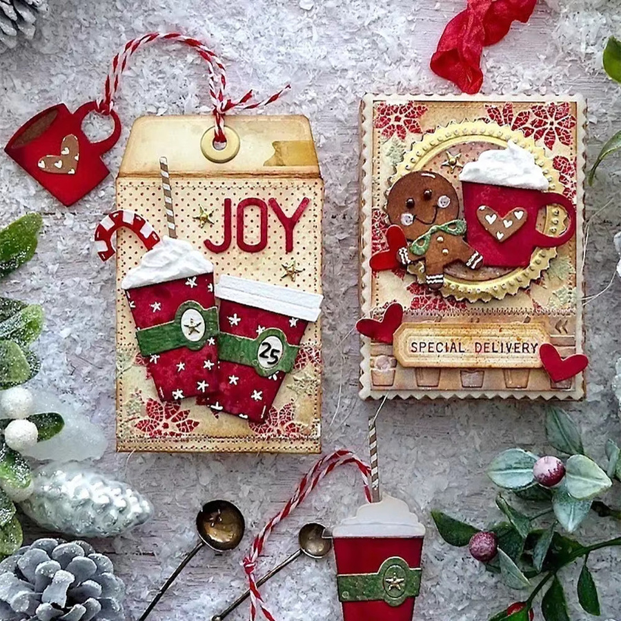 Metall Stanzformen für Scrapbooking und DIY Bastelarbeiten mit Alphabet und weihnachtlichen Motiven - Bild 3