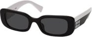 Miu Miu MU08YS Sonnenbrille, Vollrand, Square, Acetat, Damen, Schwarz, Grau - Bild 2