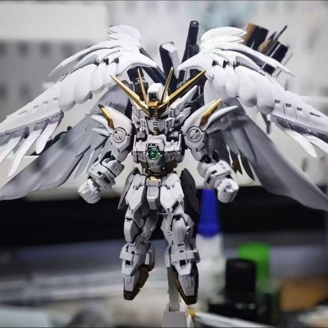 Bandai Gundam MGSD XXXG-0OWO Wing Fighter Zero EW, Actionfigur Modellbausatz - Bild 1
