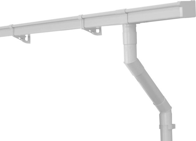 INEFA Dachrinnen Set Kastenrinne aus Kunststoff in Weiß, NW 68/68mm, Länge: 4 m - Bild 1