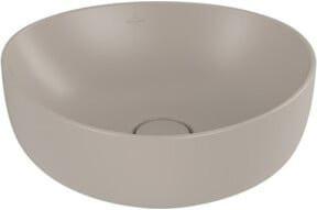 Villeroy & Boch Aufsatzwaschtisch Antao aus Keramik, asymmetrisch, Beige, B: 40 cm, T: 39,5 cm - Bild 1