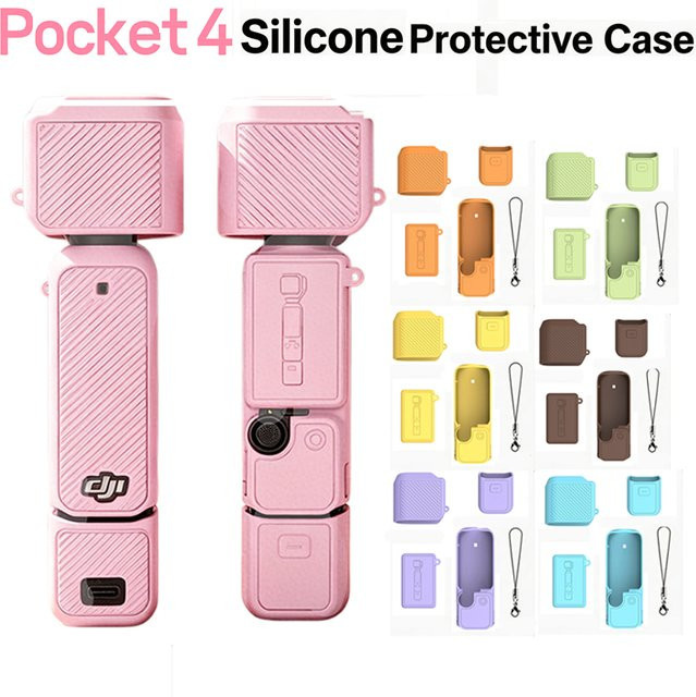 DJI Pocket 4 Silikonhülle mit Objektivschutz und Griffabdeckung zur kratzfesten Schutzhülle - Bild 1