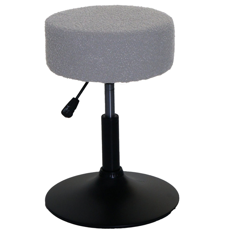 MCW Sitzhocker C22 höhenverstellbar und drehbar mit Bouclé-Stoffbezug in Grau, Durchmesser: 37 cm - Bild 2