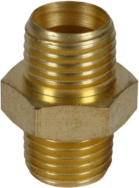 Einhell Druckluft-Doppelnippel R 1/4 Zoll Außengewinde in Gold - Bild 1