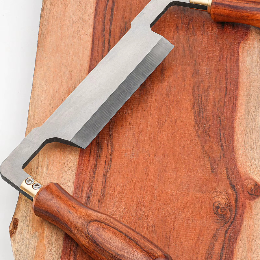 Multifunktionales Ziehendes Rasierwerkzeug aus Schnellarbeitsstahl in Silber mit rutschfestem Griff für die Holzbearbeitung - Bild 2